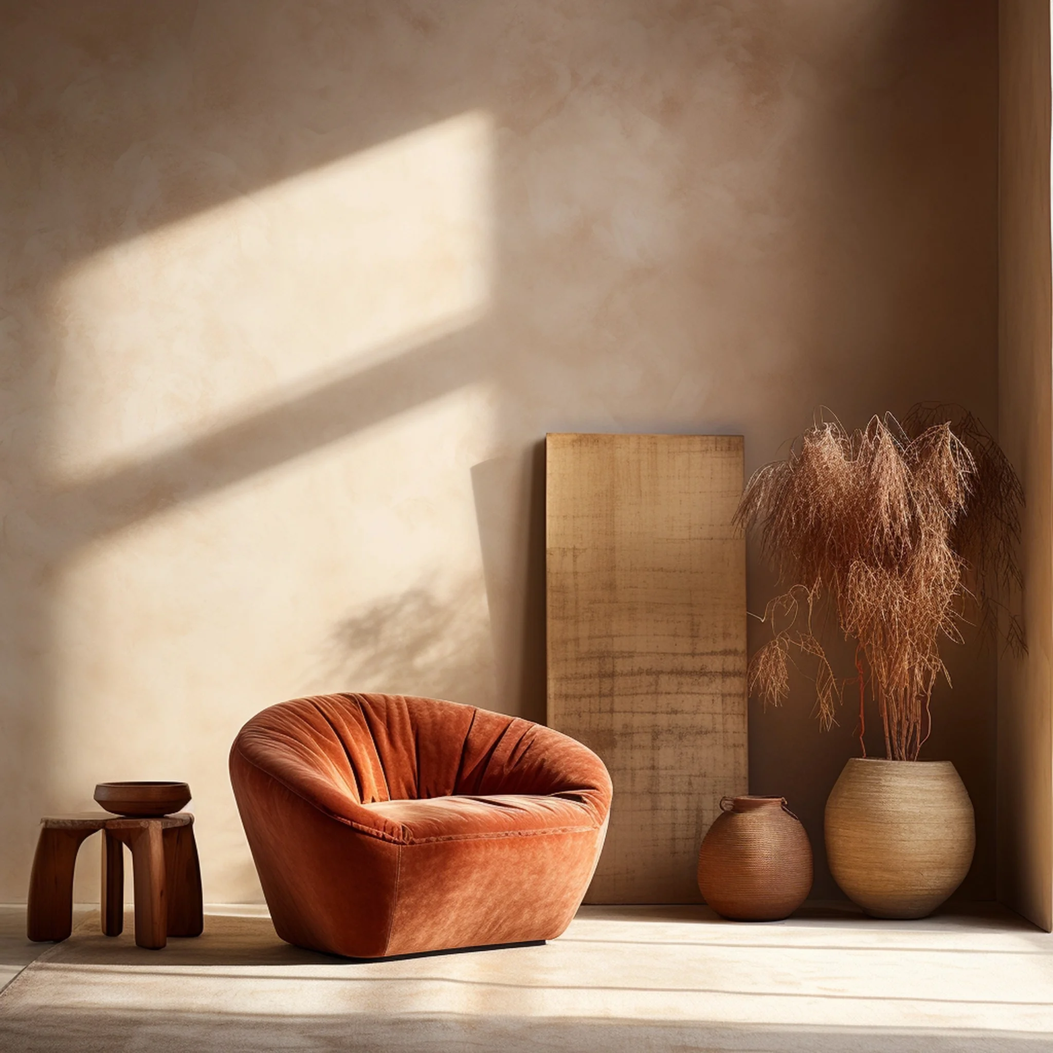 Tubby Chair in suede fabric